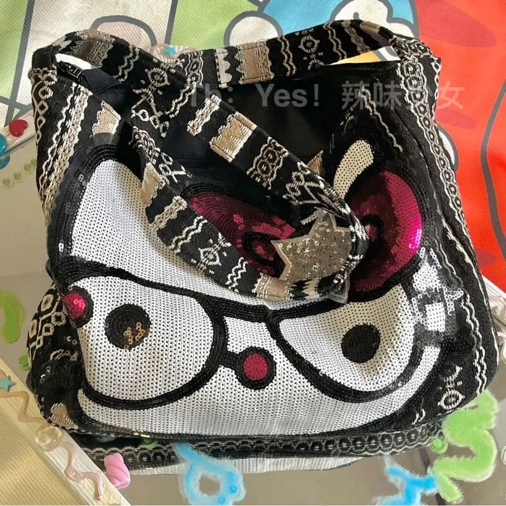 Hello Kitty Nerdy Sequin Shoulder Messenger Bag